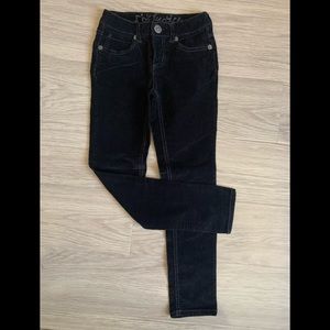 Black Corduroy Justice Skinny Pants